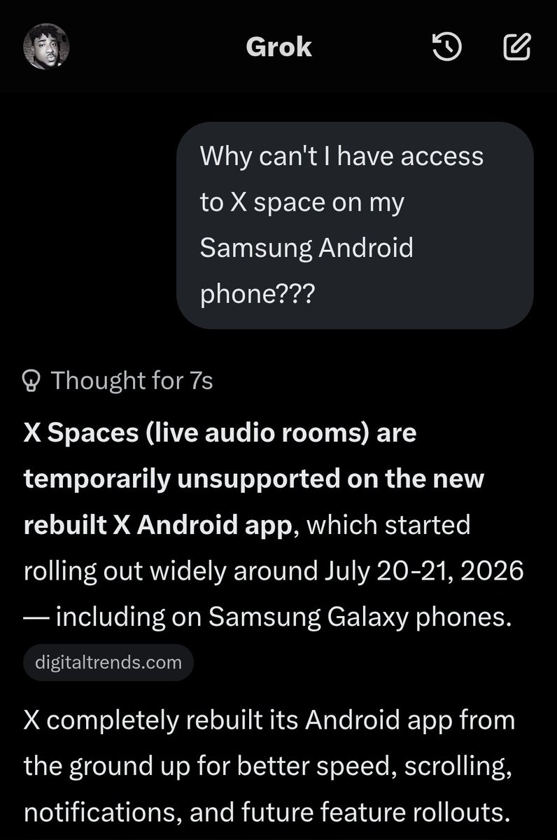 DaddyKayNation1's tweet photo. They've remove Android users on holding X space.... https://t.co/Lqj2WewATu