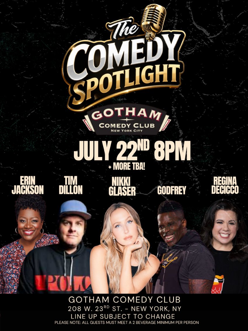 GothamComedy's tweet photo. Last chance for tickets for tomorrow's stacked The Comedy Spotlight showcase! https://t.co/O3rNRD8KjP https://t.co/vDFCbIv28s
