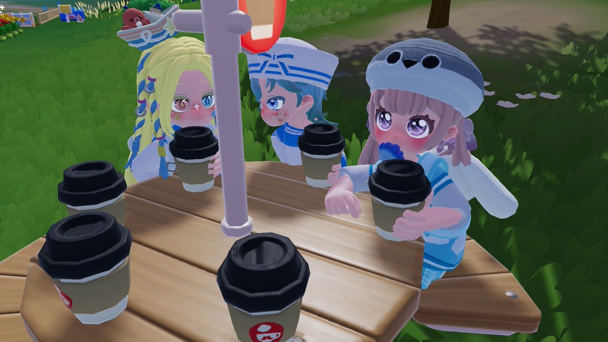piii_game's tweet photo. ふたりでこしょこしょ話されたけど気にしてないもん！！！（ごきゅごきゅごきゅ）
#ハートピア #ハートピアスローライフ https://t.co/U0aPZ1GW1A