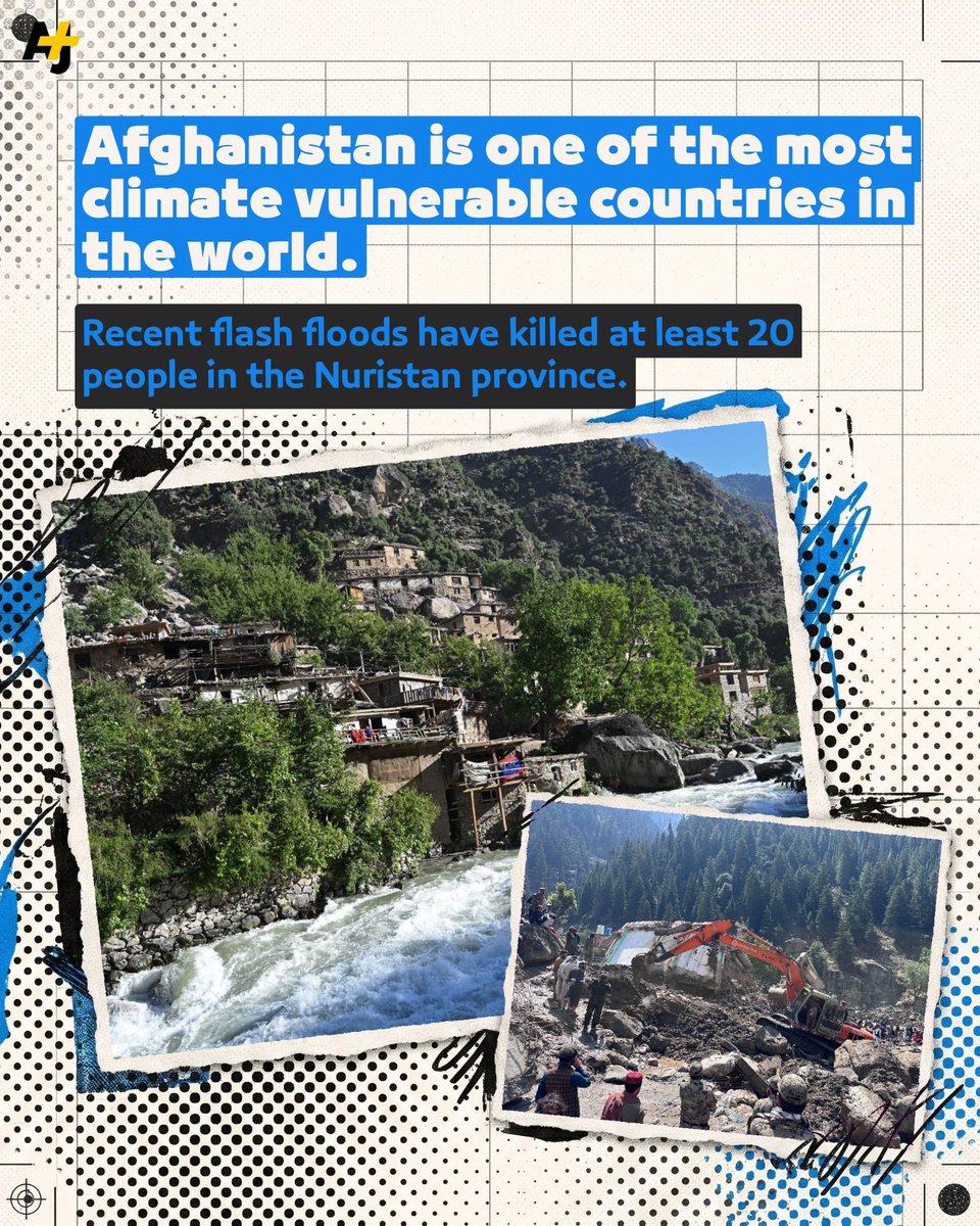 ajplus's tweet photo. Flash floods have killed at least 20 people in Afghanistan - one of the countries most vulnerable to the climate crisis. https://t.co/QIwx2FVoc3