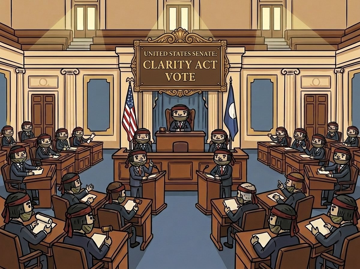 ninjasquadnft's tweet photo. The countdown for Clarity Act is still running ⏳
 
Crypto world is waiting for the decision. https://t.co/8R8v3ObxZ8