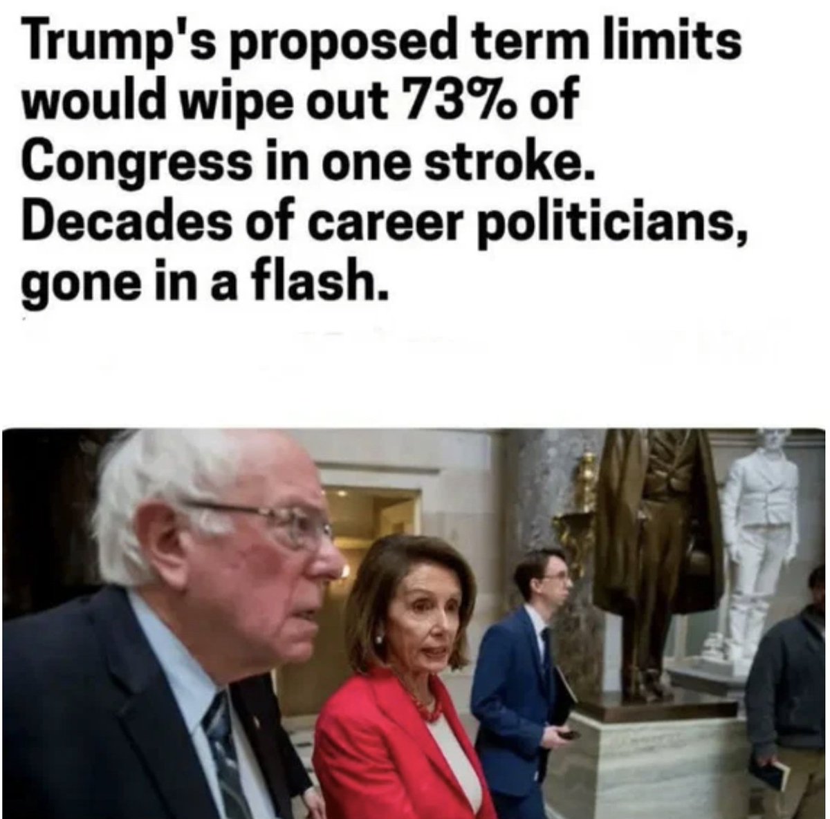 EL4USA's tweet photo. I absolutely support this.
It was never meant to be a career.
We wouldn't have to worry about our "representatives" becoming millionaires off the backs of the American people.
You must be fit to serve. You shouldn't have to die to give up your seat. 
We need term limits. https://t.co/I9Ov33w0g1