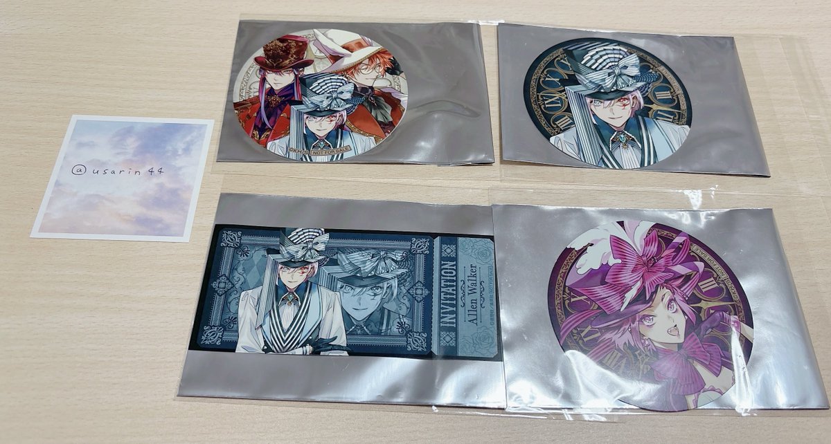 usarin44's tweet photo. 【交換】Dグレ D.Gray-man キャラウム カフェ 特典コースター チケット風カード 

譲→写真1枚目

求→同種神田

郵送希望。
お気軽にお声掛け下さい🙇🏻‍♀️ https://t.co/RVB9UCCJ8a