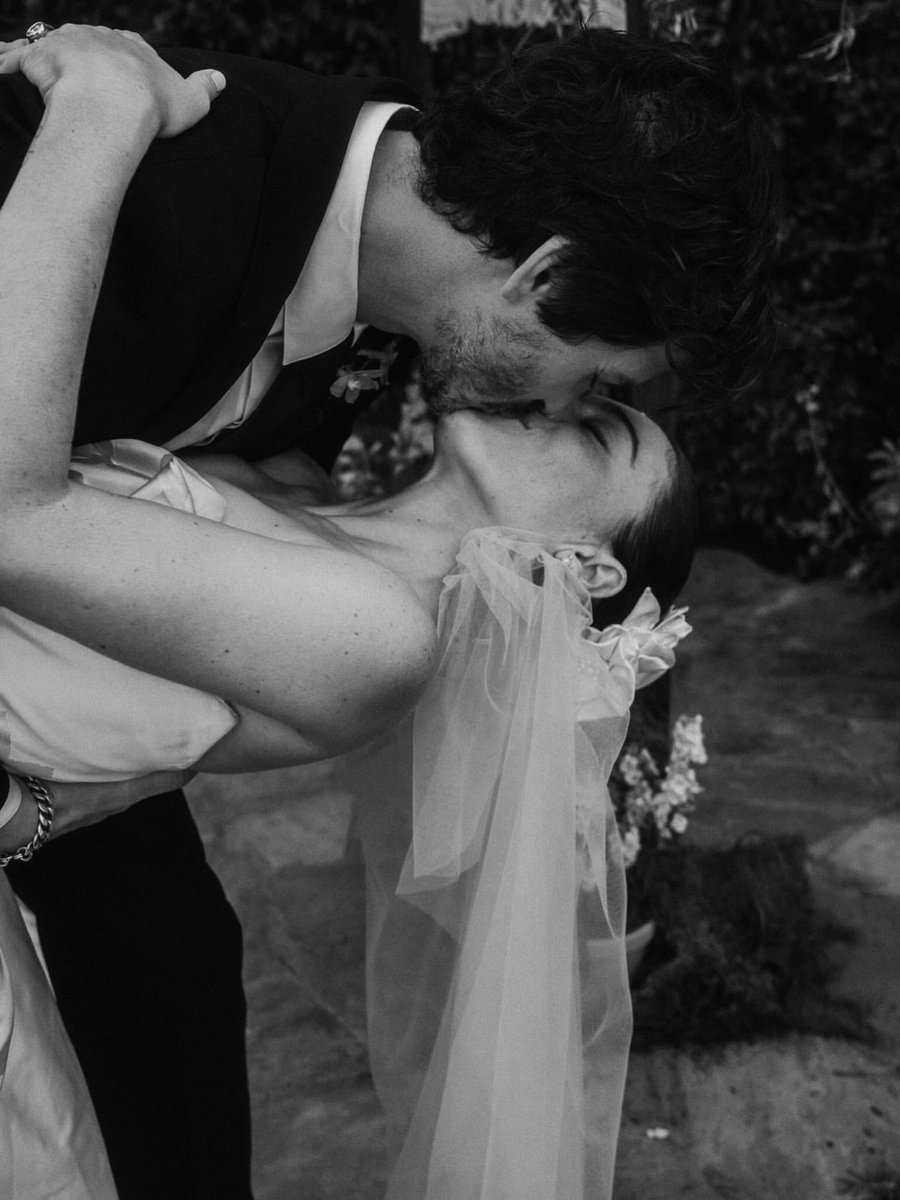 LermanUpdate's tweet photo. Mr and Mrs Logan Lerman! Beautiful pictures shared by Ana from their wedding day last month. 💍🤍 https://t.co/HufKDtouxx
