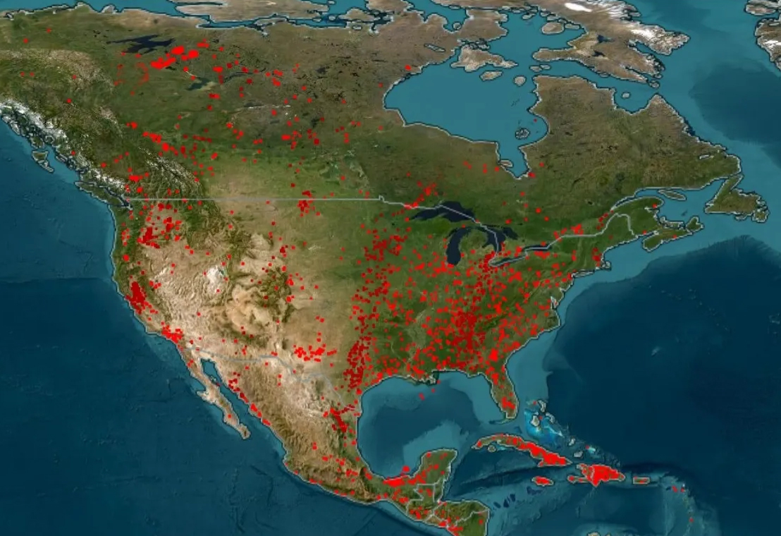 HabsHappy's tweet photo. Wildfires reported as of mid July 2026
USA: 40,000 - Canada: 3500
Trump is a lame excuse for a leader
