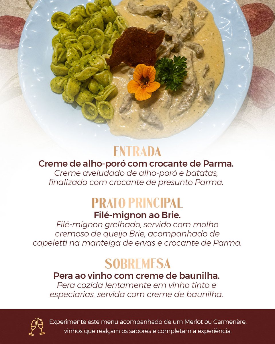 AlpenbierSBS's tweet photo. Nesta semana o destaque fica por conta do filé-mignon ao Brie, uma combinação cremosa, delicada e cheia de sabor, criada para tornar a experiência ainda mais especial.🥂😋
#altagastronomia #vinhos #sãobentodosul #turismoemsaobentodosul #SaborAlpenbier #AdegaAlpenbier https://t.co/vPUNlguyv1