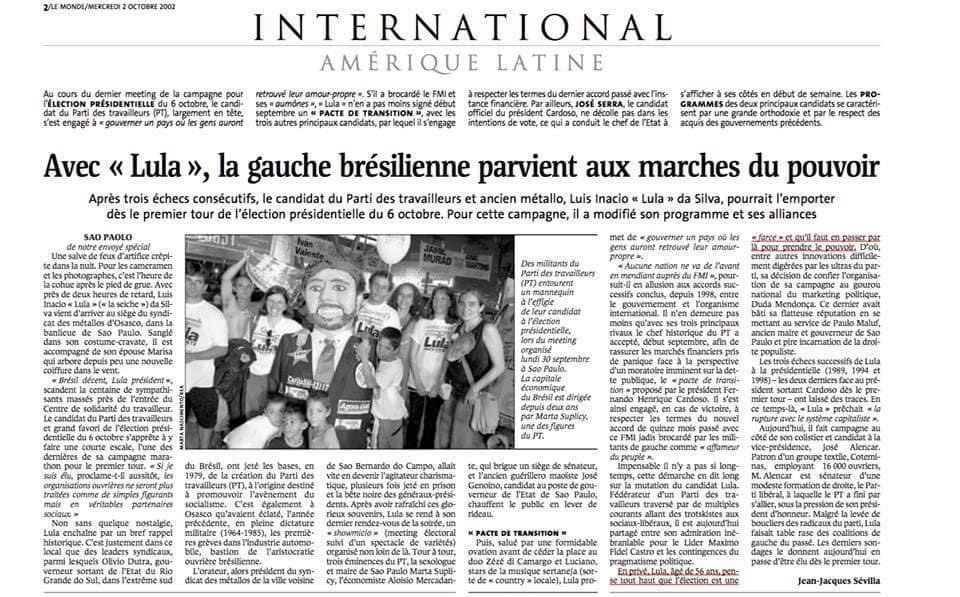 flaviogordon's tweet photo. Bom dia. Recordar é viver:

“A eleição é uma FARSA pela qual é preciso passar para se chegar ao poder.”  

(Luís Inácio Lula da Silva em entrevista ao jornal francês Le Monde, em 02/10/2002).