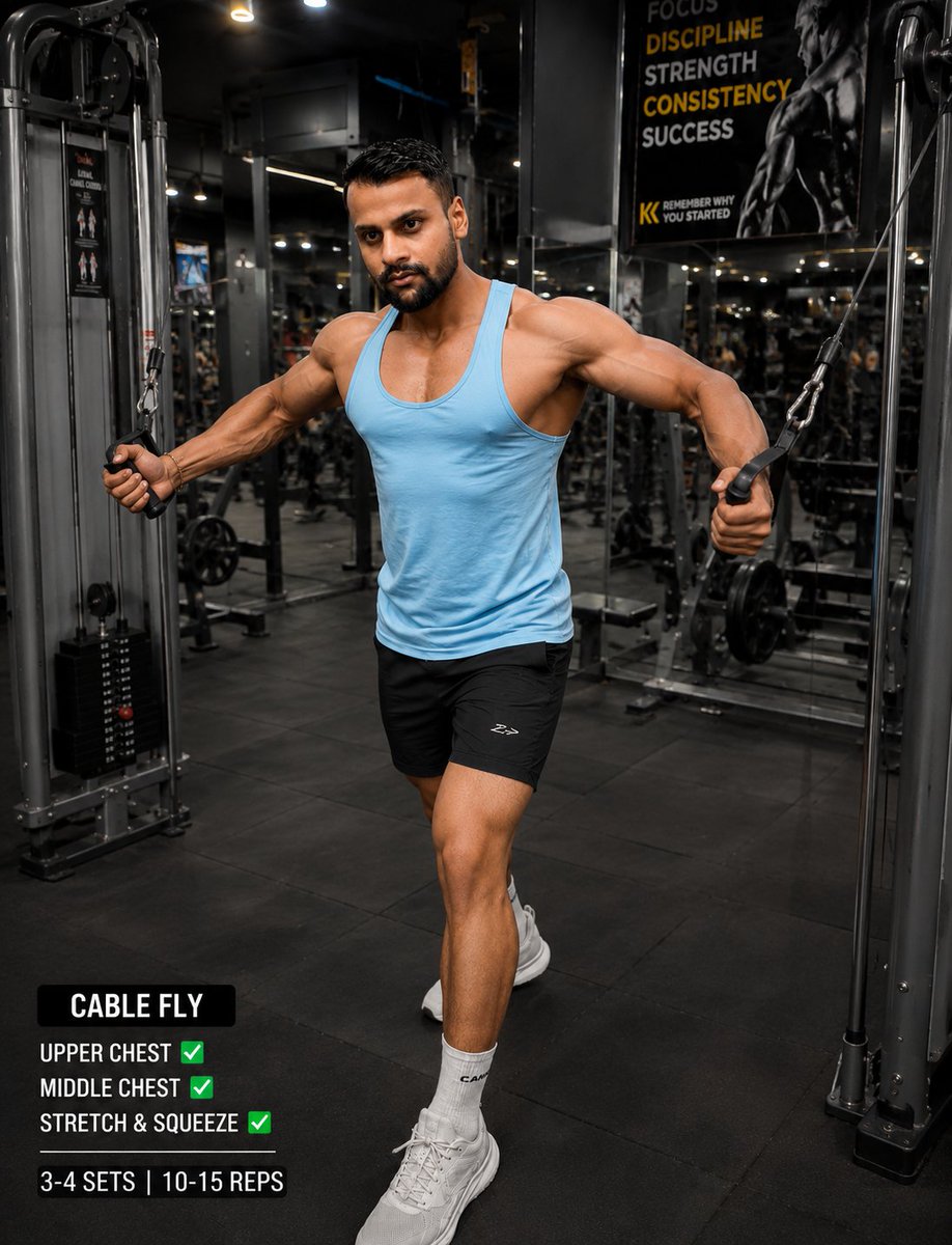 KHUSHAL131992's tweet photo. Every rep. Every set. Every drop of sweat brings me closer to my goal. No shortcuts—just discipline, consistency, and hard work. Keep showing up, and the results will follow. 🚀
#ChestWorkout #ChestDay #GymLife #Fitness #Workout like kro follow karo https://t.co/NR03ABUaG7