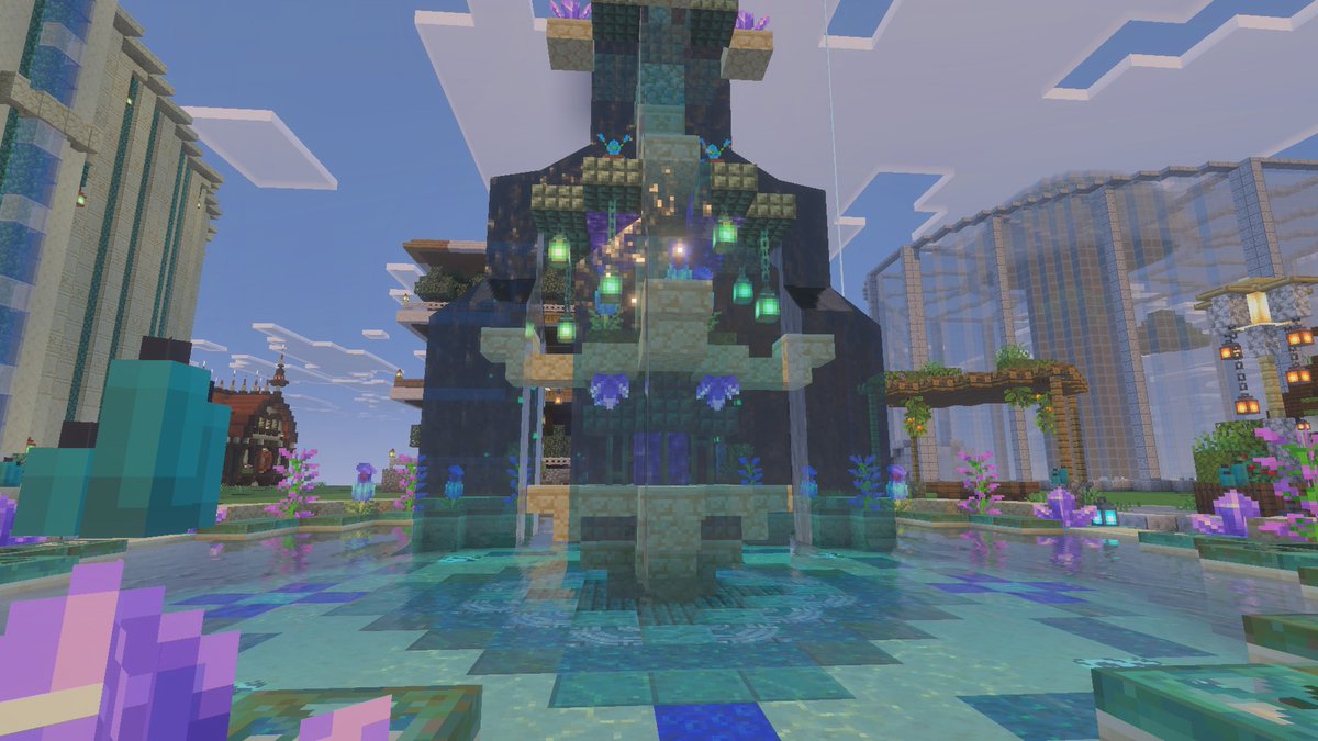 Leopard_0w0v's tweet photo. PS5でマイクラにログインしてみた。
今まで自分が見てたゲーム画面は何だったの？って位キレイでビビってる。
お水がヤバイ。
水色の何かじゃなくなってる。
水ってこんなに透明なんだ…すごぉ… https://t.co/DAAJDKXM58