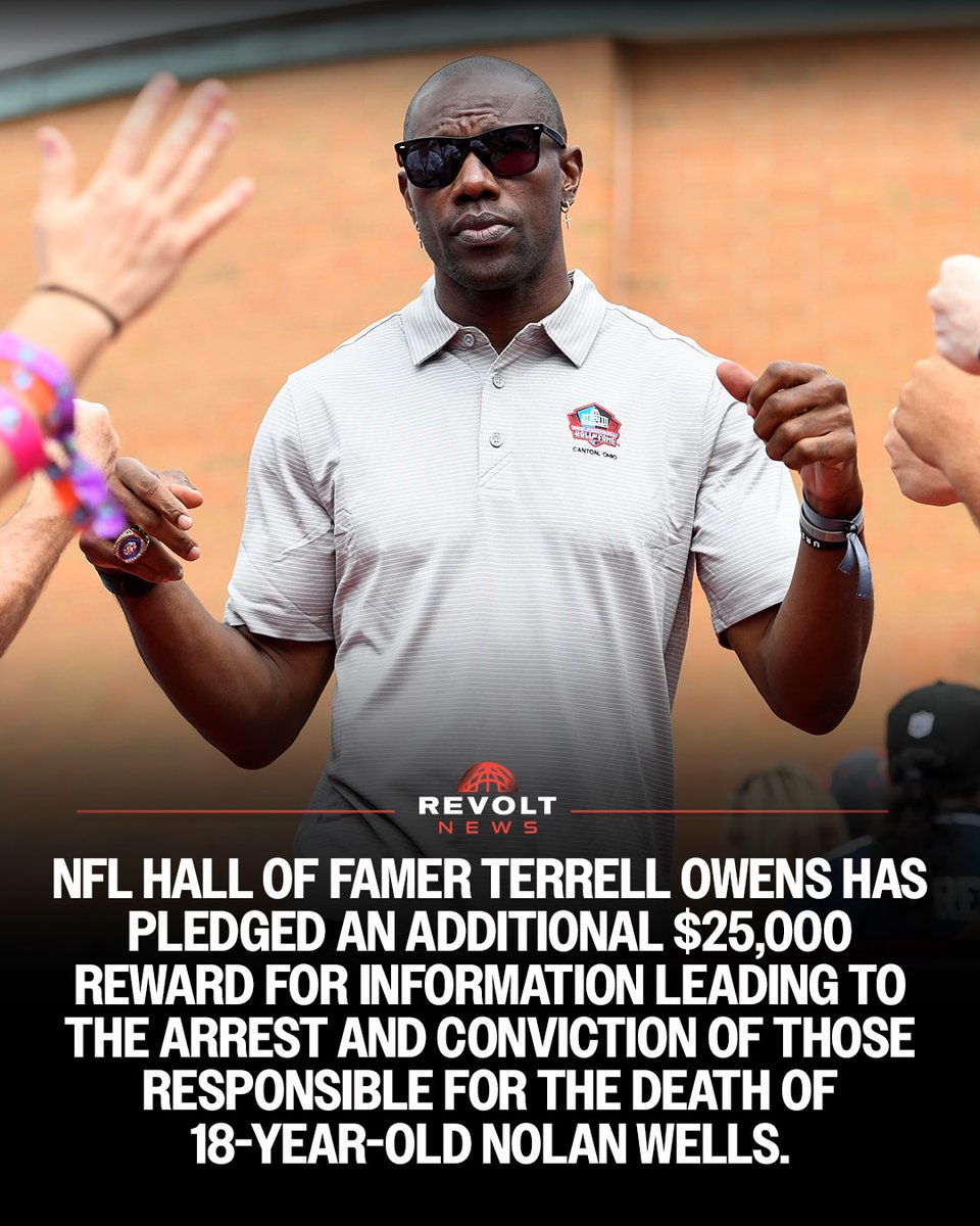 revoltblacknews's tweet photo. Terrell Owens has joined the call for justice, helping raise the reward in the Nolan Wells case to $125,000. https://t.co/s3jBXKbfzr