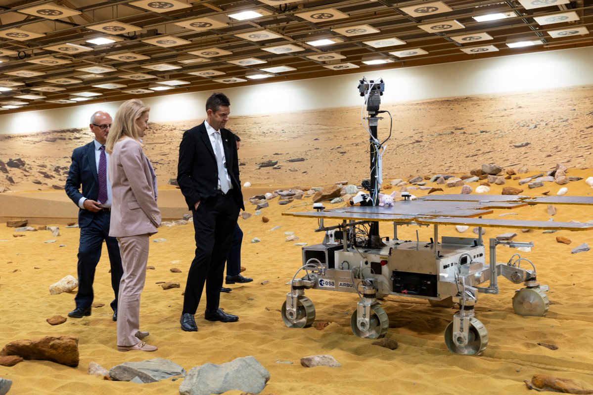 NASAAdmin's tweet photo. The NASA team and I enjoyed touring Airbus, and spending time with Ambassador Stephens, industry leaders, members of Congress including @JerryMoran, @SenKatieBritt, @SenTuberville, @RepDaleStrong, and the Aerospace Industries Association ahead of Farnborough. These conversations matter because the future of aerospace depends on strong partnerships, great engineering, and a willingness to keep pushing forward.  It would be impossible to undertake and execute on our world-changing mission without their contributions and support.