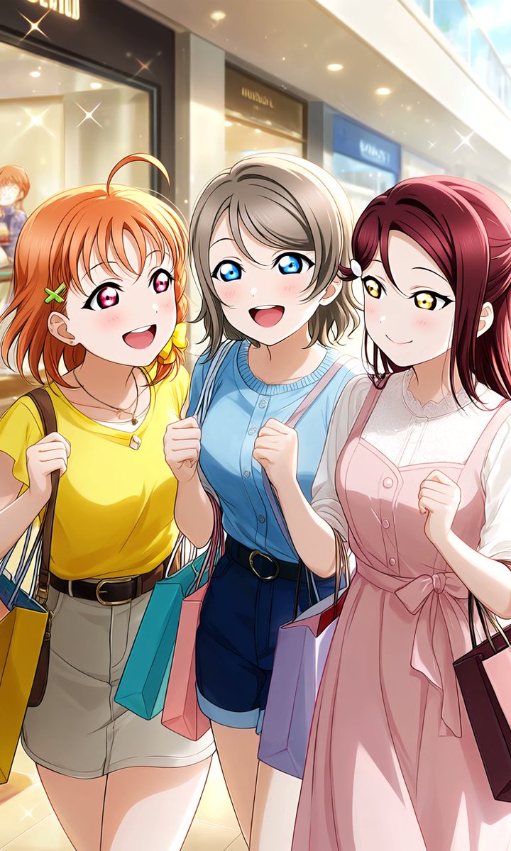 ラブライブサンシャイン 高海千歌、渡辺曜、桜内梨子 仲良くショッピング♪