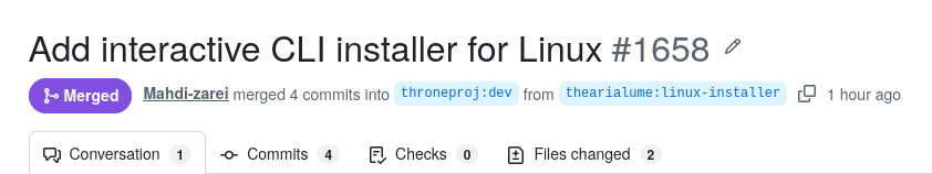 thearialume's tweet photo. First OSS contribution ever, I don't remember the last time I was so hyped up in my life! >w< #linux #opensource https://t.co/jlVuVdoCji