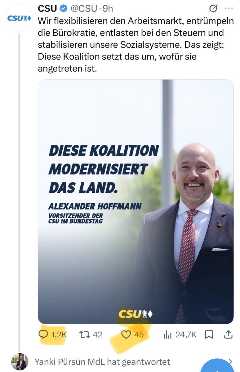 SchlifterJM's tweet photo. Eher nicht so viele sehen es so wie die CSU… https://t.co/pKdDGiJqln