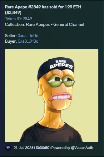 Rare Apepes tweet media