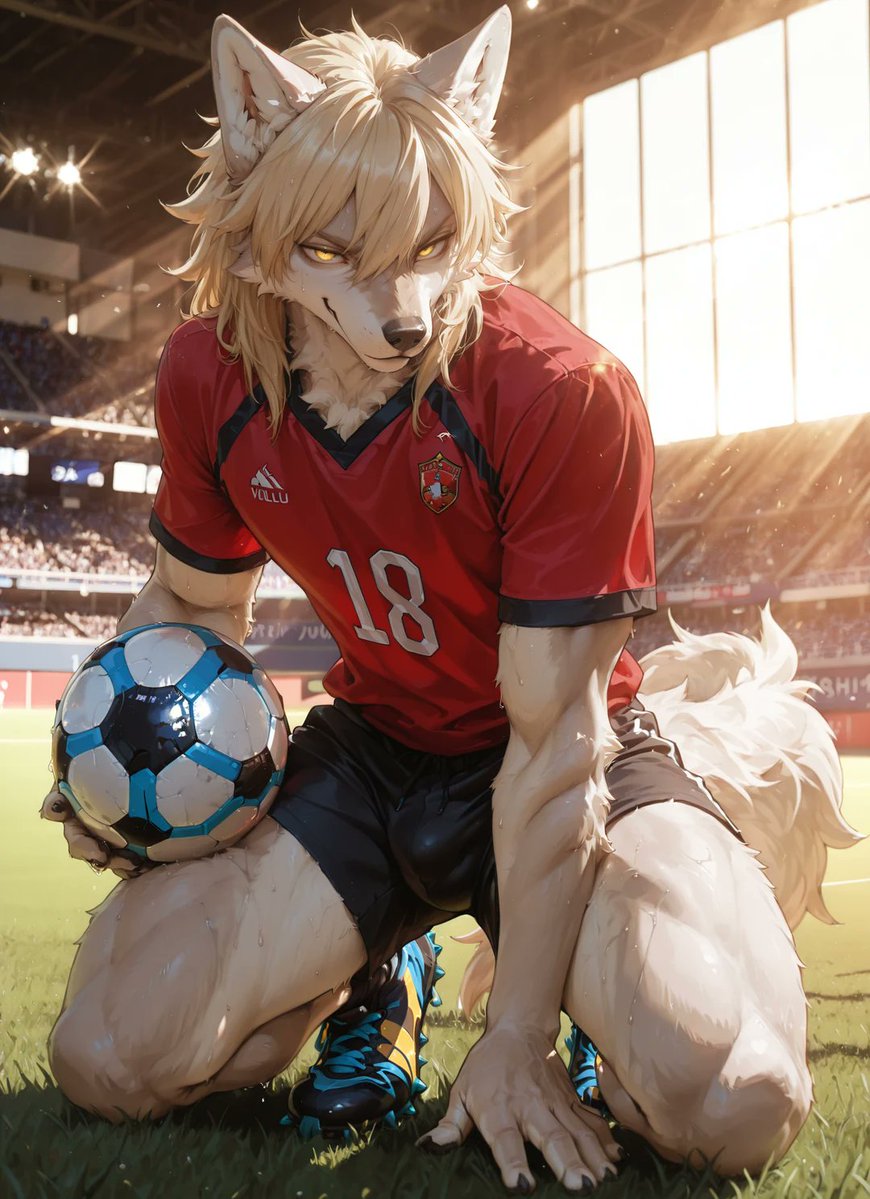 nuzzlmerp's tweet photo. New Exclusive Character!

Fenric - Arrogant wolf soccer team captain who just won the championship. But behind the golden boy mask and the empty bottles, he's falling apart.

Link to the scenario: https://t.co/qaG9hFEFXn
By: Tower
#FurryAI #anthroai https://t.co/ON62KkVOza