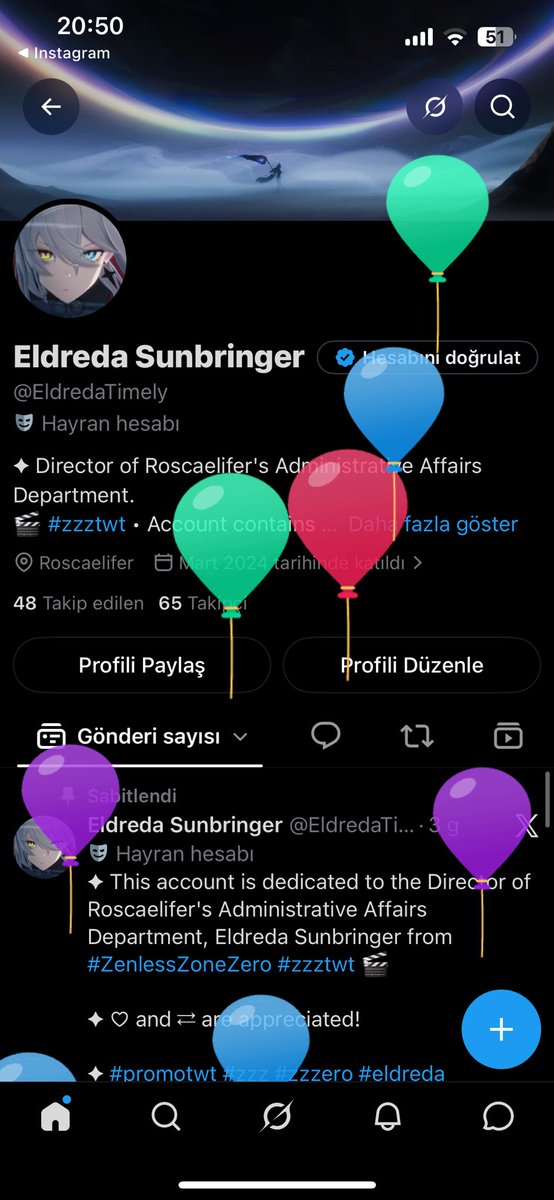 EldredaTimely's tweet photo. I just noticed that I have balloons when entering my profile https://t.co/N6WeUyrWya