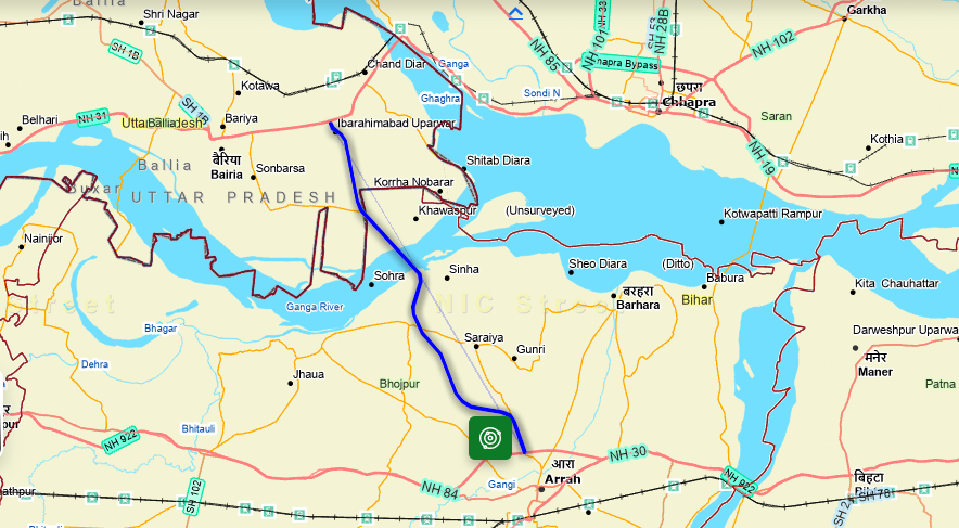 H__Deo's tweet photo. Proposed Bairiya–Ara Greenfield 4 Lane
Highway Corridor from Km 0+000 to Km 27+062 connecting NH-31 near Bairiya (Ballia District,
Uttar Pradesh) with NH-922 towards Ara (Bihar) https://t.co/9B5hsDPFpO