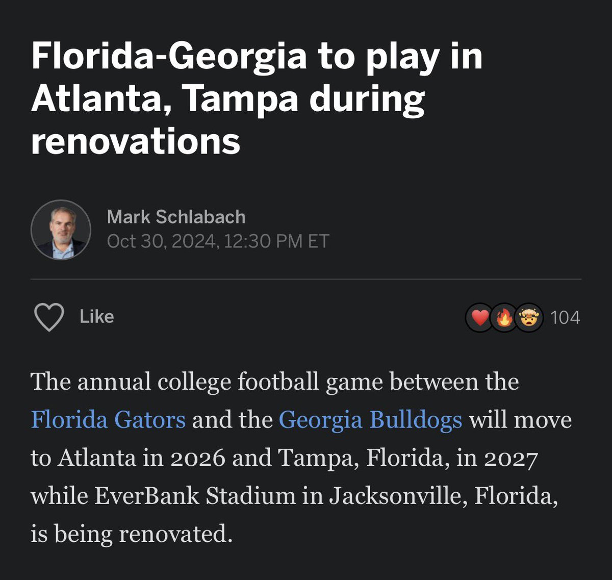 Clarknadeaux's tweet photo. @Brett_McMurphy @RJStadium Brett, you hear about the Berlin Wall? https://t.co/b1kB6nV4vu