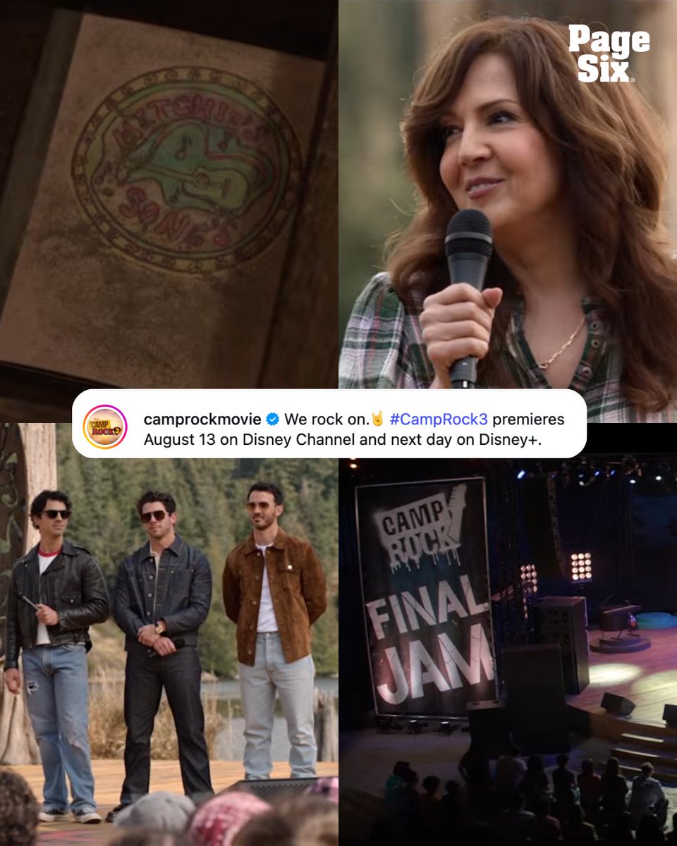 PageSix's tweet photo. Manifesting a Demi Lovato cameo after Disney just dropped the official "Camp Rock 3" trailer 🤞 📸: Instagram/camprockmovie; Disney Channel https://t.co/surxJjuxnh