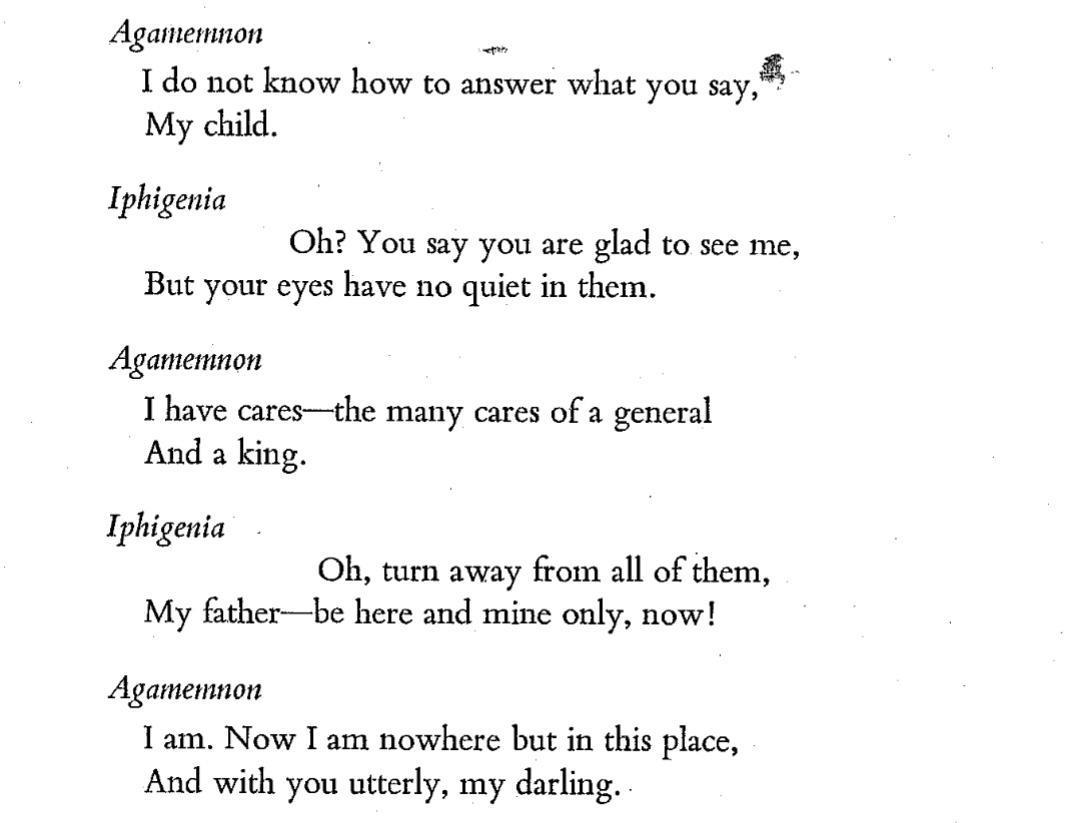 thhouseofblack's tweet photo. When people say Agamemnon willingly sacrificed Iphigenia but this is literally how he talks to her. https://t.co/tcLqIfvjZo