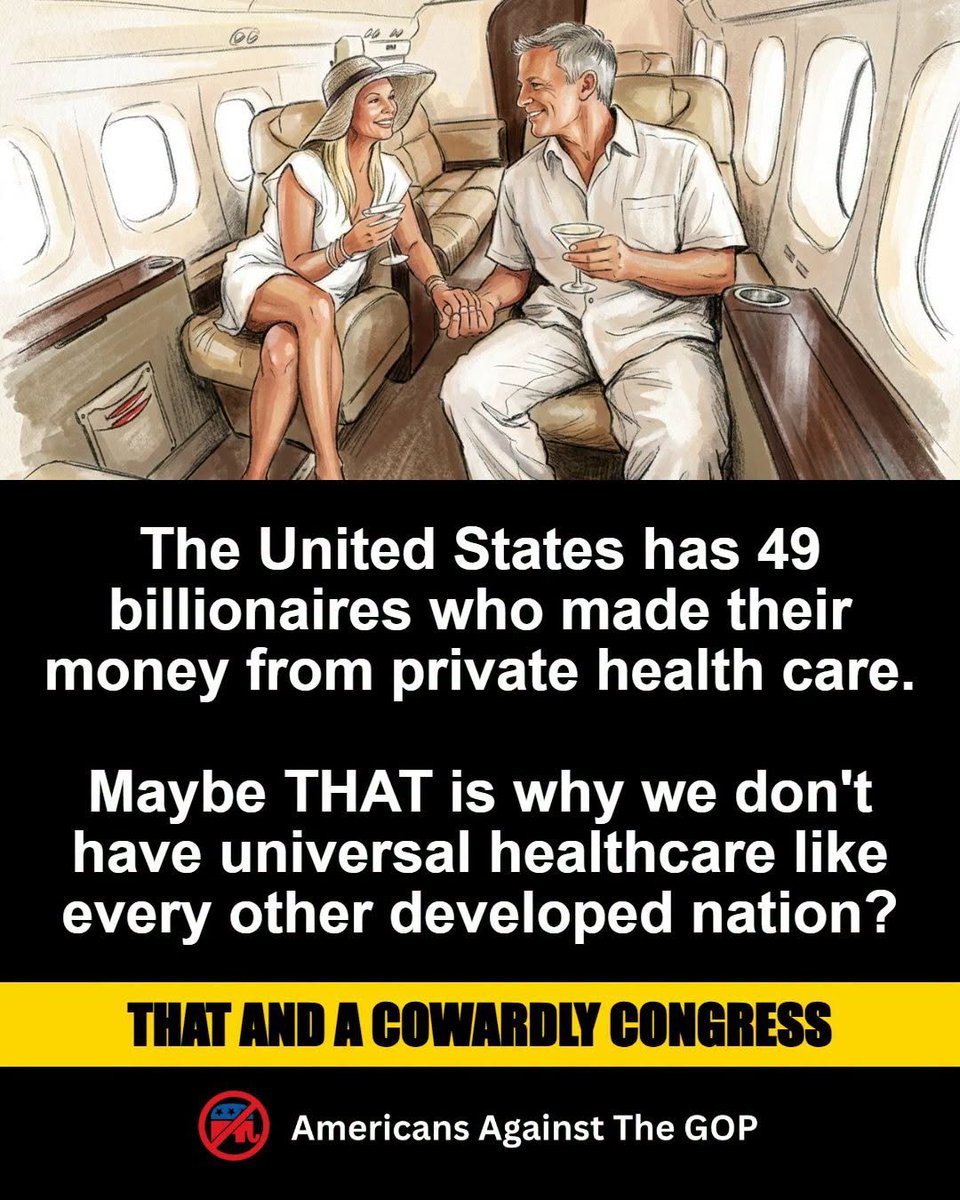 JamesTate121's tweet photo. Ot's all about greed. If we had Medicare for all, corporations would actually gain a competitive advantage internationally as they wouldn't have to pony up healthcare insurance for employees. Emergency rooms would clear out because people could address many health issues before they became emergencies. Healthcare would be based on need, not the patient's ability to pay.