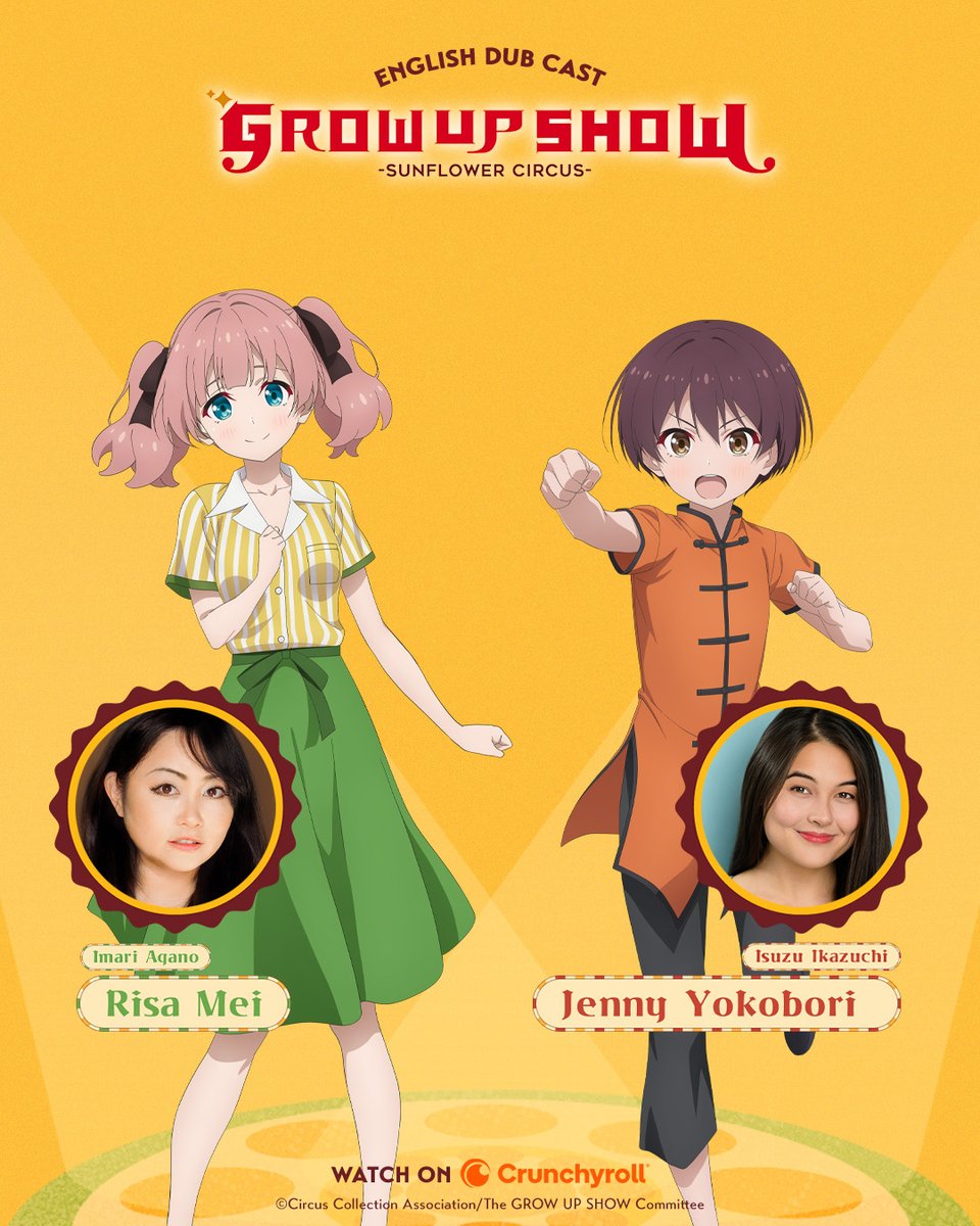 BangZoom's tweet photo. Did you hear that voice? Check out the leading ladies of GROW UP SHOW -Sunflower Circus- 💙

Mizuka Tsurumaki...@LizzieRFreeman 
Ouka Kawasumi...@CristinaVee 
Imari Agano...@LoveRisaMei 
Isuzu Ikazuchi...@JennyYokobori 
Aoi Yura...@lisareimold 
Akane Yura...@MichelleAMarie https://t.co/F9amgW59EU