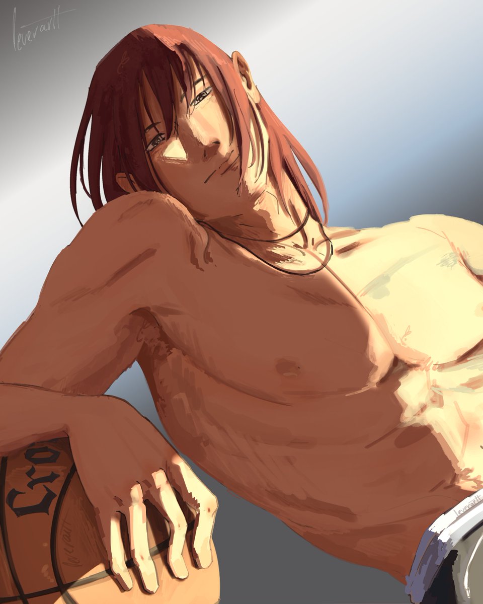 leverartt's tweet photo. Las galletas de limon me han sentado mal, pero aqui os dejo a Castiel modo deportista, me recordó a Hanamichi Sakuragi

#cdmtwt #castieltwt 🤎 https://t.co/FWhVeOzis3