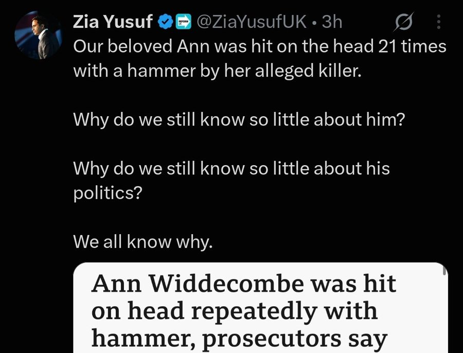 dave43law's tweet photo. Yes Zia we do know why

It's a live Court case and Police investigation and commentary can become contempt of Court and prejudice any trial

Surely a pretend Home Secretary should know that https://t.co/IcIIJLbZXo
