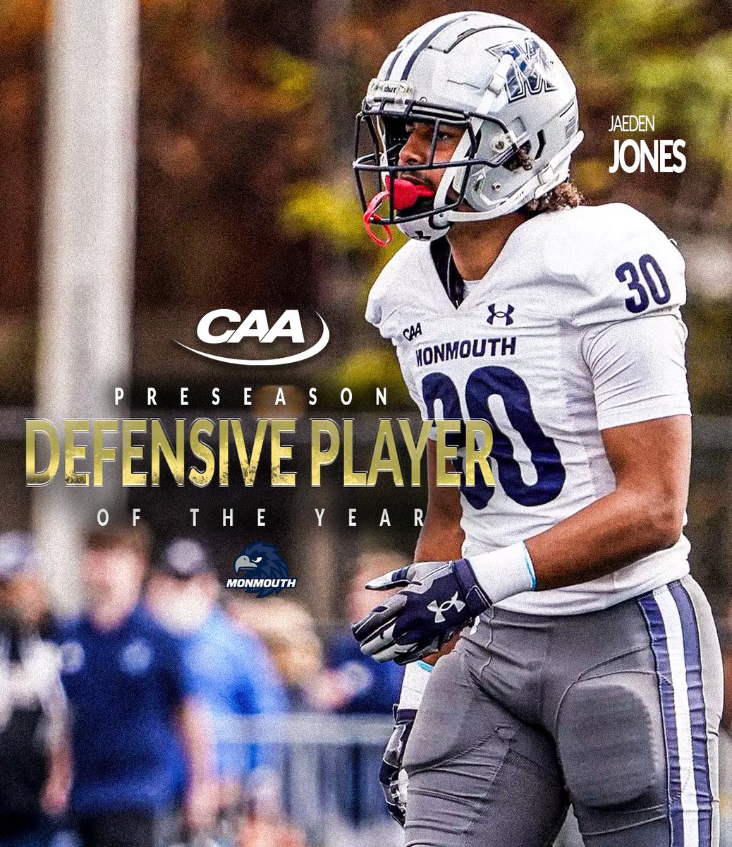 CAAFootball's tweet photo. '26 Preseason Defensive Player of the Year 💪⬇️

🏅Jaeden Jones

#CAAFootball X @MUHawksFB https://t.co/pXR9uRJoSz
