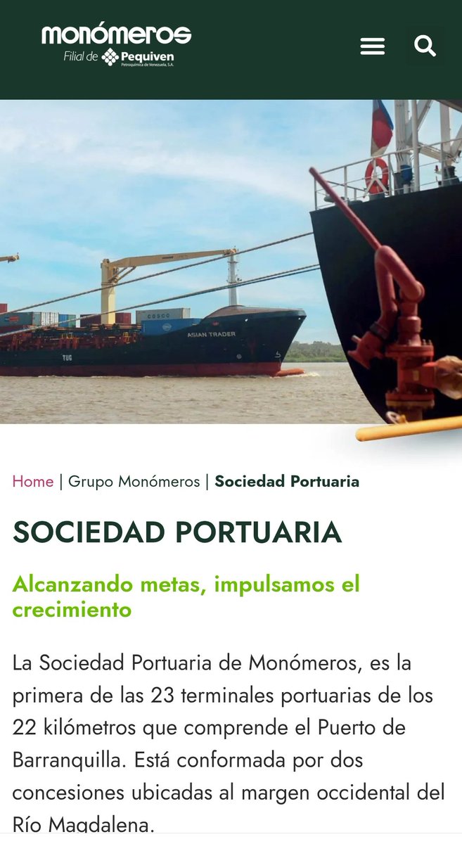 MundarayZair's tweet photo. #INSÓLITO Que la red portuaria que maneja la empresa Monómeros Colombo Venezolanos esté en manos de los hermano Cabello. Quienes erróneamente piensan que la salida del SENIAT es una pérdida de poder, no han dimensionado el alcance internacional que tiene Pequiven y especialmente Monómeros que hasta muelles propios opera en Barranquilla con salida hacia el Caribe y  al interior colombiano por el río Magdalena. Incluso una sede opera esta empresa en Islas Vírgenes con acceso financiero global. No se entiende como puede ser operado por José David Cabello, sancionado por la OFAC y Canadá.