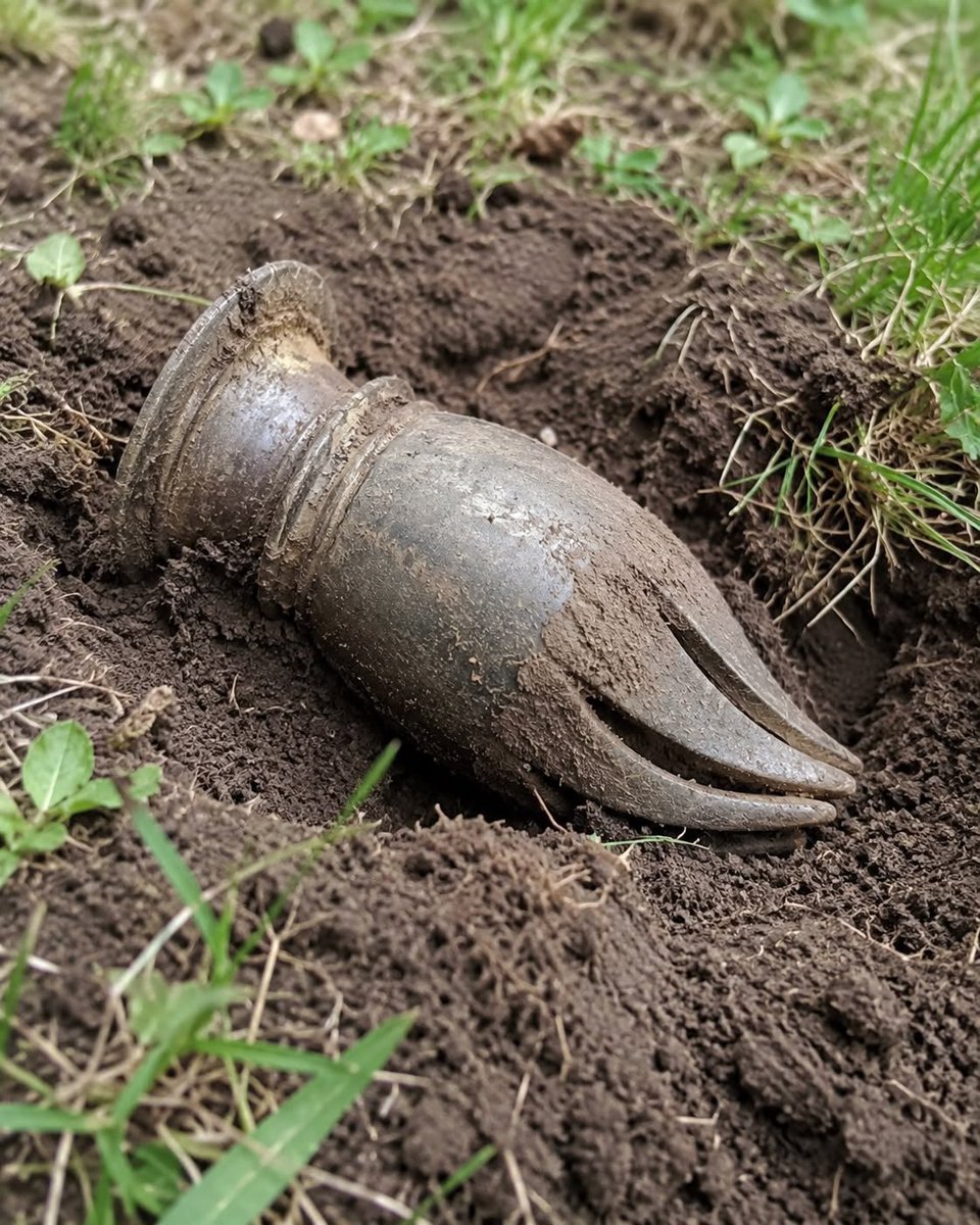 LilyElla650's tweet photo. My uncle found this while digging in his backyard today. None of us can figure out what it is or where it came from.

Does anyone recognize it? https://t.co/HKYIwCYne0