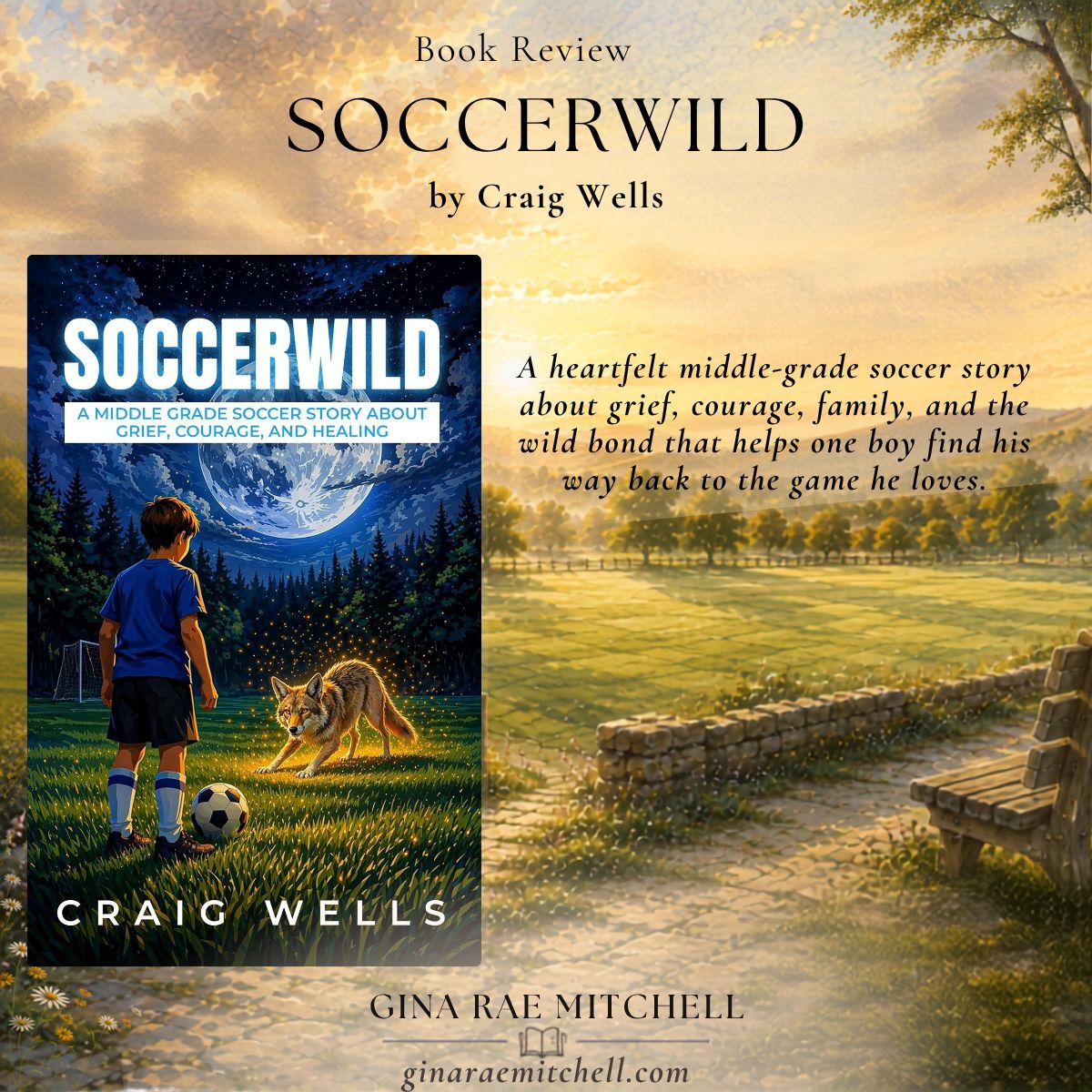 GinaRaeMitchell's tweet photo. Can an unconventional writing style deepen an emotional story? In Soccerwild, Craig Wells explores grief, healing, and resilience through the eyes of a young boy whose unexpected friendship with a coyote pup helps him begin finding hope again. Read my full review to see why this thoughtful middle-grade novel stayed with me long after the final page. 

 https://t.co/LAh1NTHTXy