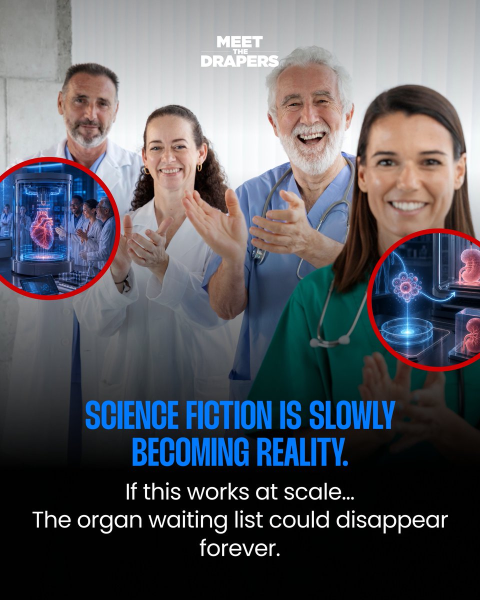StreamDraperTV's tweet photo. What if the organ shortage crisis could be solved by manufacturing organs on demand? Read till the end to find out. https://t.co/UGfOV7eSl1