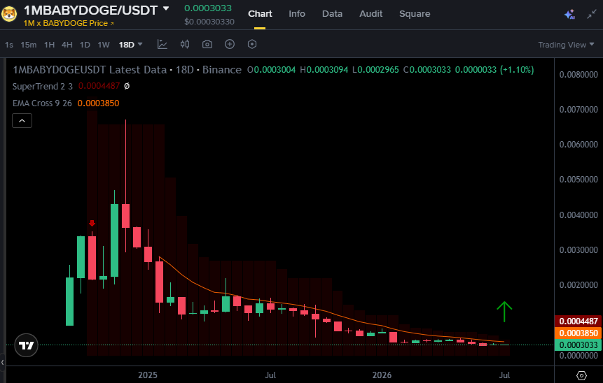 Fransil39123482's tweet photo. While many only see a downtrend, experienced traders see compression and weakening selling pressure. 

The biggest moves often begin when few still believe. 

The market will decide the timing, but this is definitely worth watching closely. 👀📈

#BabyDoge #Binance #Crypto https://t.co/QlMhCdU8Kl