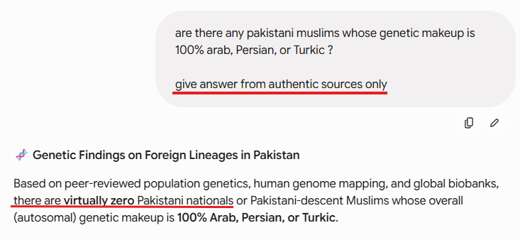 dalla420t's tweet photo. @Qamarcheema @sanoberInsti Qamar saab, ab maan jao 

You cannot escape the fact that your ancestors are Indians, I mean Hindus https://t.co/MwHQPDIjb6