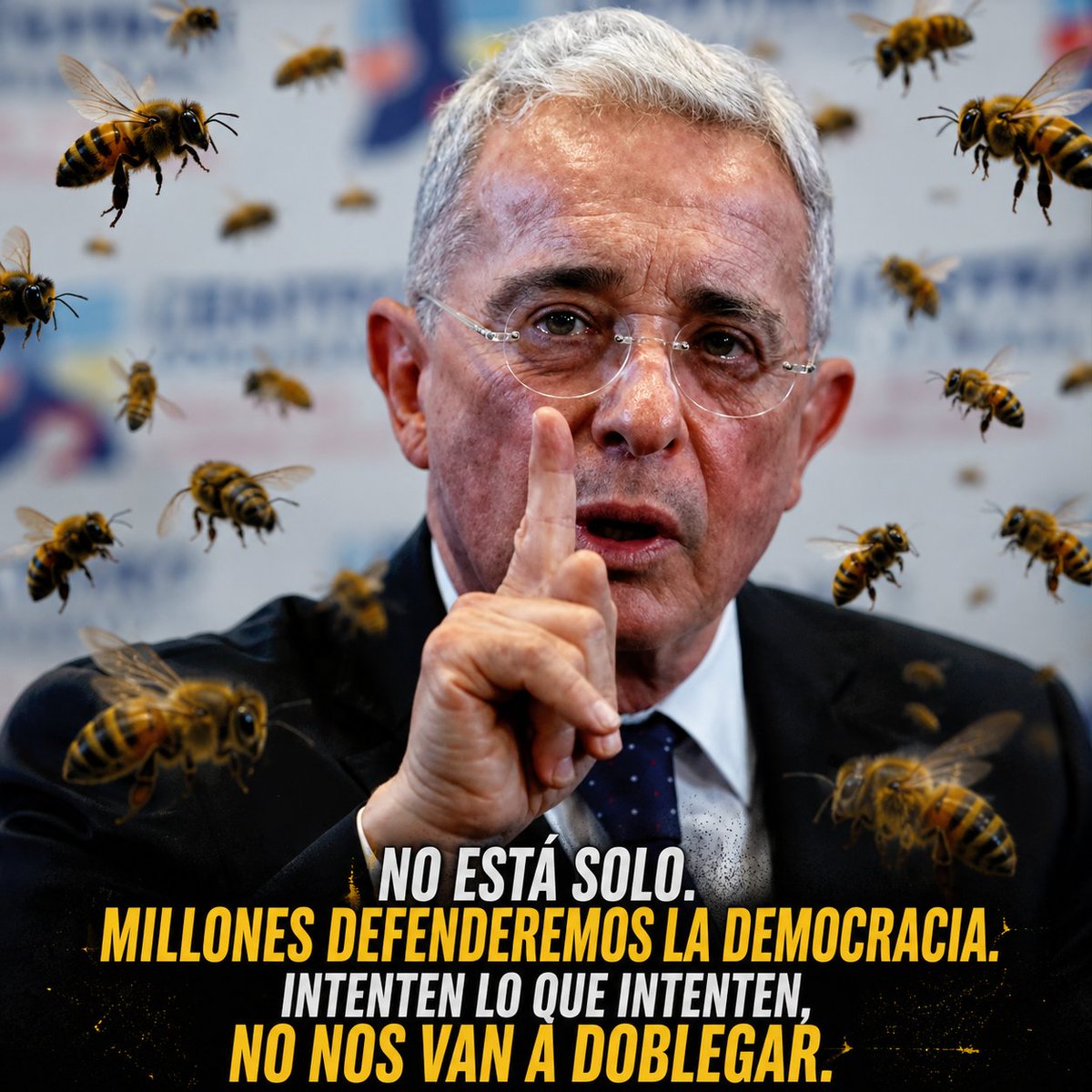 carloswi728's tweet photo. Uribe no está solo. Somos un enjambre defendiendo su legado. Que sigan atacando; no lograrán pisotear la historia.
@AlvaroUribeVel https://t.co/H63fQAhDbu
