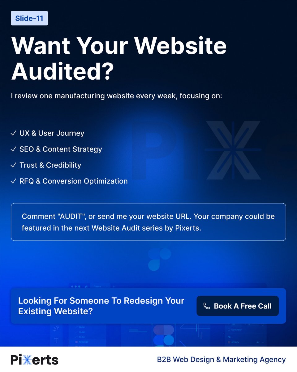 ferdausrj's tweet photo. Website audit for Ship Repair Services.

Want me to audit your manufacturing website?
Comment “AUDIT” to get a free audit.

#shiprepair #websiteaudit #webdesign #manufacturer #Industrial https://t.co/2pfcDrzvyb