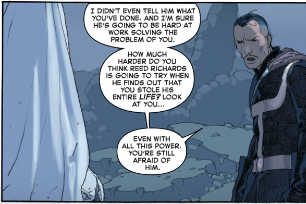 foeyeahboi's tweet photo. btw the f4's removal from the central narrative isn't some minor complaint, it's a primary reason why this movie is destined to fail. without reed richards as the emotional tether that unravels doom into petty human frailties, without doom's own backstory, this is just some GUY https://t.co/4YxOTEQeB3