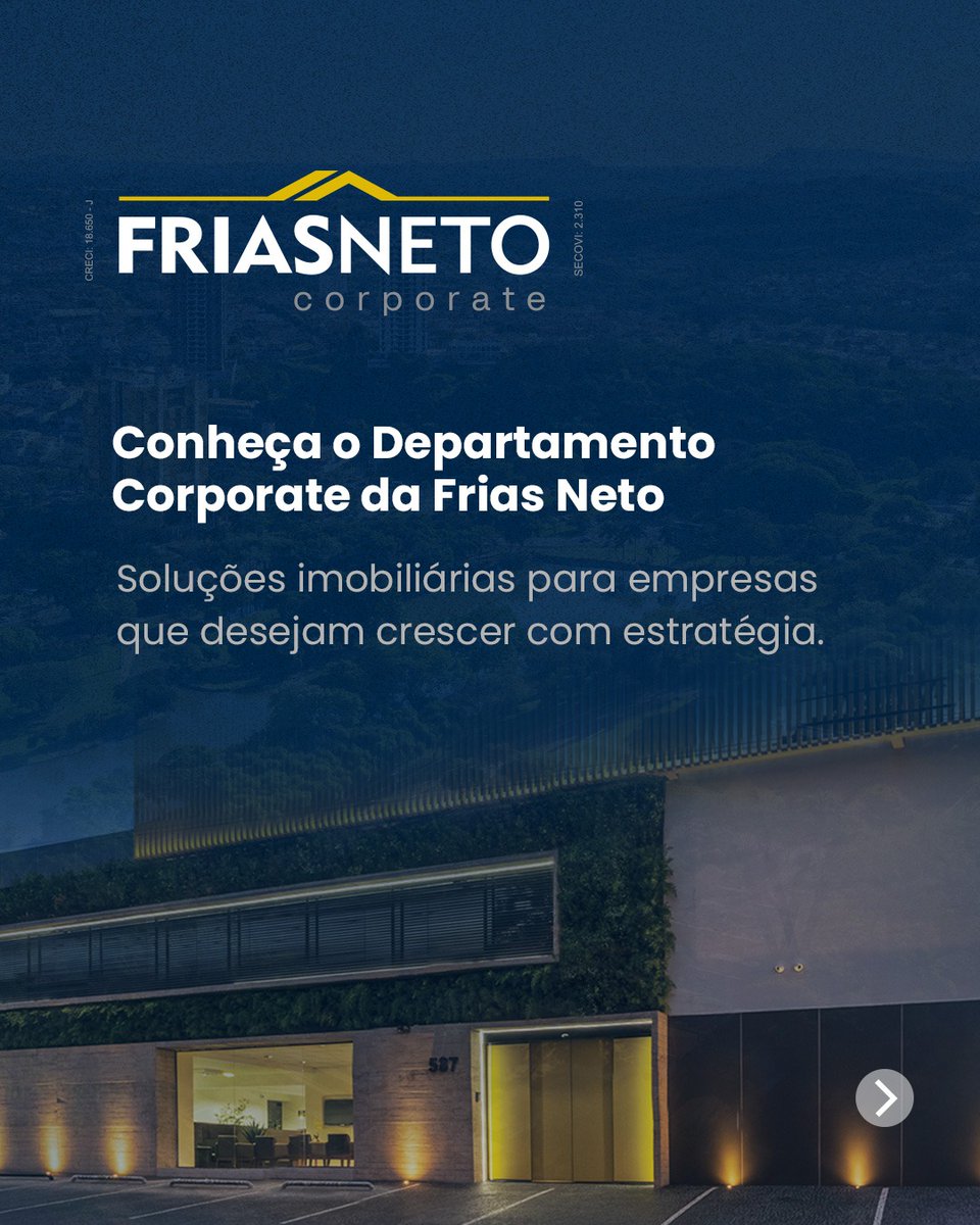 FriasNeto's tweet photo. O lugar certo para empresas que buscam crescer com estratégia e eficiência. No Frias Neto Corporate, conectamos negócios às melhores oportunidades em imóveis corporativos, oferecendo soluções personalizadas para cada etapa da sua empresa. https://t.co/7BS9i8v9Xc