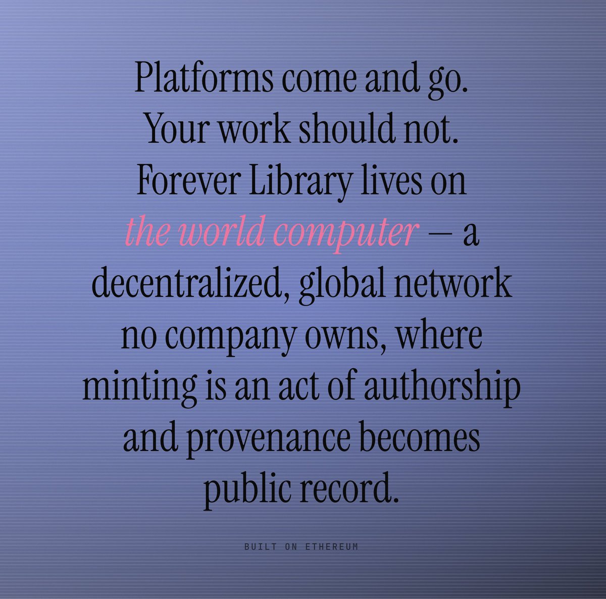 Forever Library tweet media