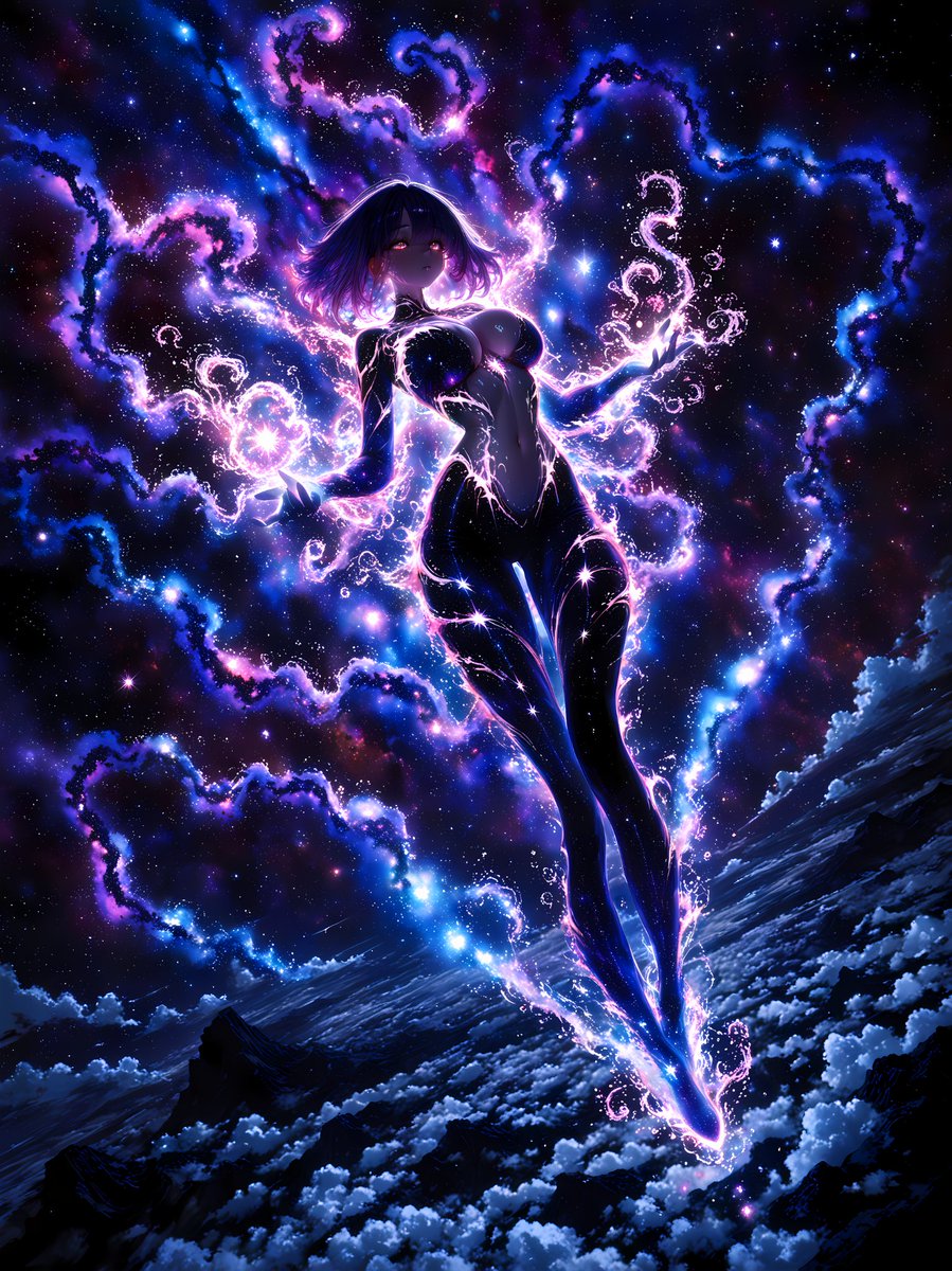 Dimmu6artalt's tweet photo. In the endless expanse of stars and nebulae, she dances. A living constellation wrapped in night and magic. The cosmos bends to her will 🌌

#AIイラスト #AIart #FantasyArt #CosmicFantasy

SFW Illustration https://t.co/D3fC8bMlsn
