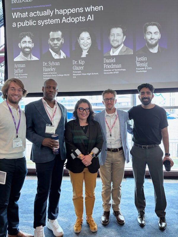 SylvanHaseley's tweet photo. PathwaysEarlyCollegeWorld School represents Queens South School Leadership in AI conversation @ BRIDGES Conference. #BeyondExcellence
#IBWorldSchool
@PCPSTRAILBLAZER @QSHSDISTRICT @Dr_JVanEss @DOEChancellor @JChetirko https://t.co/cwjnFqhbct