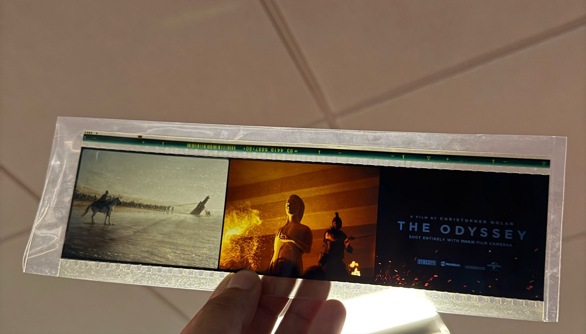 jaylovesmovies's tweet photo. the odyssey imax 70mm film strip https://t.co/QmPLMKTvJQ