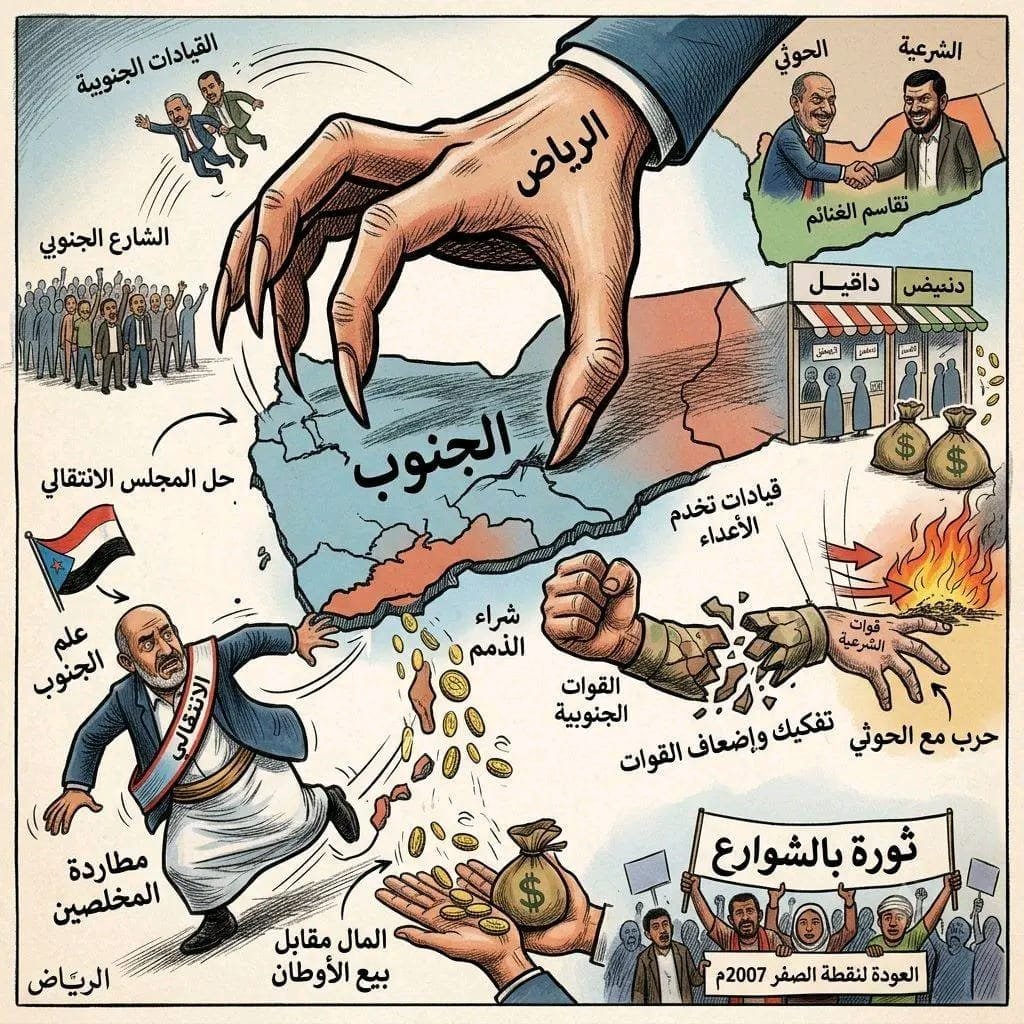 Adelalyafiei's tweet photo. *قلنا لكم ألف مرة، الحوار الجنوبي الذي دعت له الرياض مجرد كذبة؛ فهدفه الحقيقي هو: 👇* 

1- استقطاب القيادات الجنوبية للرياض وإبعادهم عن الشارع الجنوبي.

2- حل المجلس الانتقالي، الحامل الأساسي لقضية شعب الجنوب، ومطاردة القيادات المخلصة لشعبها.

3- إنشاء مكونات "دكاكين" سياسية جديدة يقودها أشخاص يخدمون أعداء الجنوب، وزرع الخلافات بين مكونات المجتمع.

4- شراء ذمم ضعاف النفوس وعشاق المال مقابل بيع الأوطان.

5- تفكيك القوات الجنوبية وإضعافها، وضمها لقوات الشرعية ليصبح أمر هذا الجيش بيد السعودية والشرعية.

6- التخلص من هذه القوات الجنوبية وإدخالها في حرب مع عبثية مع الحوثي وتصفية كل الابطال
.
وبعد تحقيق كل هذه الأهداف، والقضاء على القوات الجنوبية، وتفكيك اللحمة الوطنية الجنوبية، وبعد ذلك بايمررون اجندة باسم الحوار الجنوبي بالقوة وهي الاقاليم ثم سيتفق الحوثي والشرعية في حوار، ويتقاسمون الغنائم، ويجتاحون الجنوب مرة أخرى، ونعود لنقطة الصفر مثل ما كنا عام 2007م؛ ثورة في الشوارع.

 *الحذر ثم الحذر ياشعب الجنوب