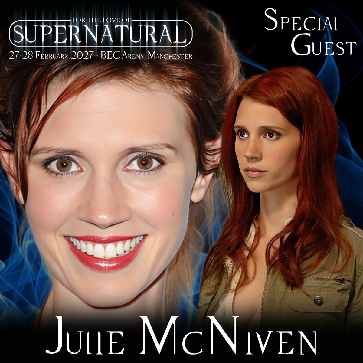 ftlospn's tweet photo. For the Love of Supernatural welcomes Julie McNiven, known for projects such as Supernatural, Mad Men, Doom Patrol, and many more.

Appearing 27-28 February!

Tickets: https://t.co/dwRH260FtU https://t.co/nhQPiz1sCn