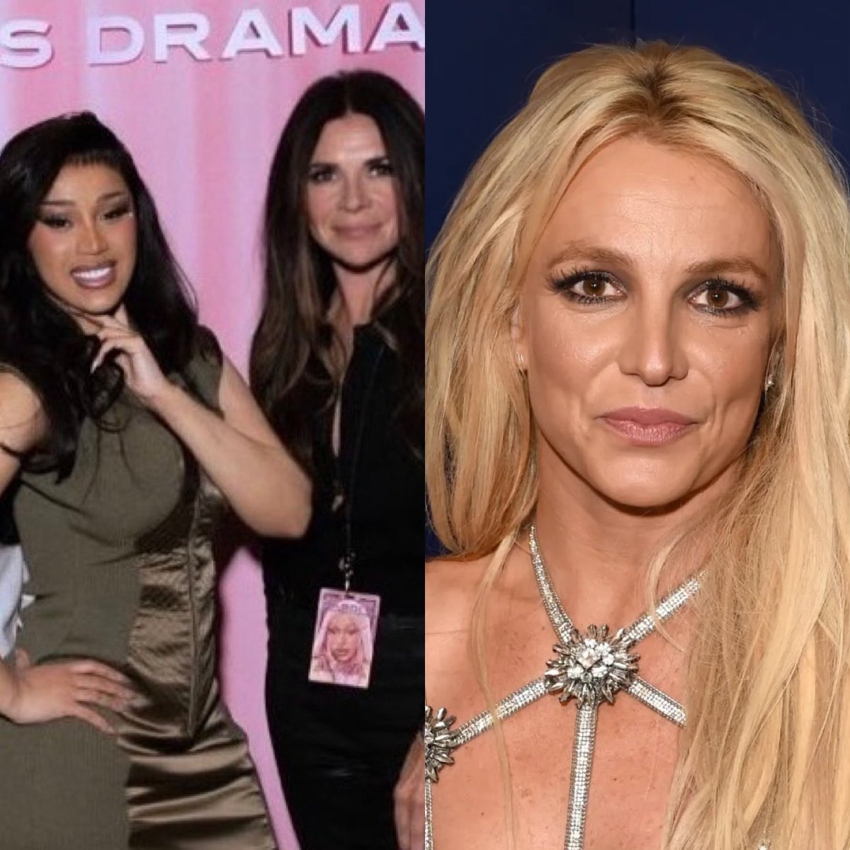 RapCultureHQ's tweet photo. Cardi B claims that she is Hip-Hop’s Britney Spears, 

but months before making the comparison, the reciter was seen posing with Lou Taylor

—the same woman who played a controversial role in Britney Spears’ conservatorship. https://t.co/3DZ6wUKVBe
