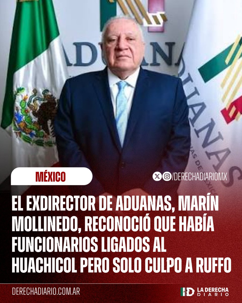 DerechaDiarioMX's tweet photo. 🚨🇲🇽 | A CUIDAR A LOS SUYOS: El morenista extitular de aduanas, Rafael Marín Mollinedo, reconoció que sí había funcionarios ligados al huachicol en su gestión, pero el miserable culpó solamente al opositor Ruffo Appel, sin mencionar a ninguno de Morena. https://t.co/UgWjOMvSik