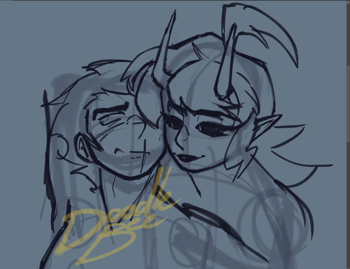 _Doodle_Bee_'s tweet photo. CherryBlast sketch before work because I feel like shit- I hate these too (lovingly)

Shes just testing what his boundaries are- https://t.co/I14FCl0tja