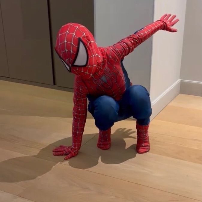 girlwhobegins's tweet photo. baby theo being excited about the new spider-man movie coming out (buck only shows him the kid friendly scenes) 😚

📷 : buck :) https://t.co/1K0N4KkuXv